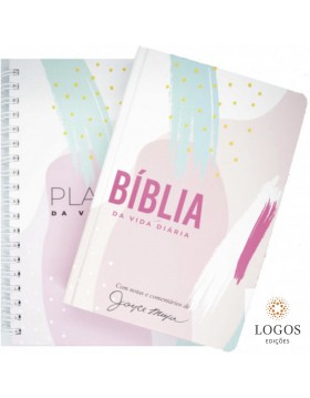 Bíblia de Estudo Joyce Meyer - A Bíblia da Vida Diária - NVI - letra grande - capa dura abstrata + Planner. 6015924327335