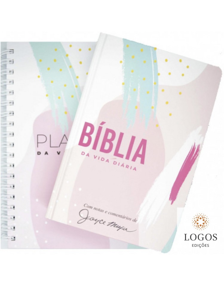 Bíblia de Estudo Joyce Meyer - A Bíblia da Vida Diária - NVI - letra grande - capa dura abstrata + Planner. 6015924327335 Bíblia de Estudo Joyce Meyer - A Bíblia da Vida Diária - NVI - letra grande - capa dura abstrata + Planner. 6015924327335