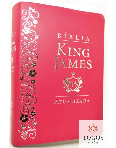 Bíblia de Estudo King James Atualizada - letra grande - capa luxo rosa. 6015924371338