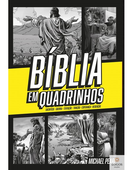 Bíblia em quadrinhos - a Palavra de Deus com aventura, ação e emoção - capa dura - amarela. 9786556551326