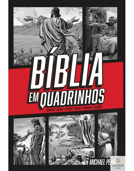 Bíblia em quadrinhos - a Palavra de Deus com aventura, ação e emoção - capa dura - vermelha. 9786556551357