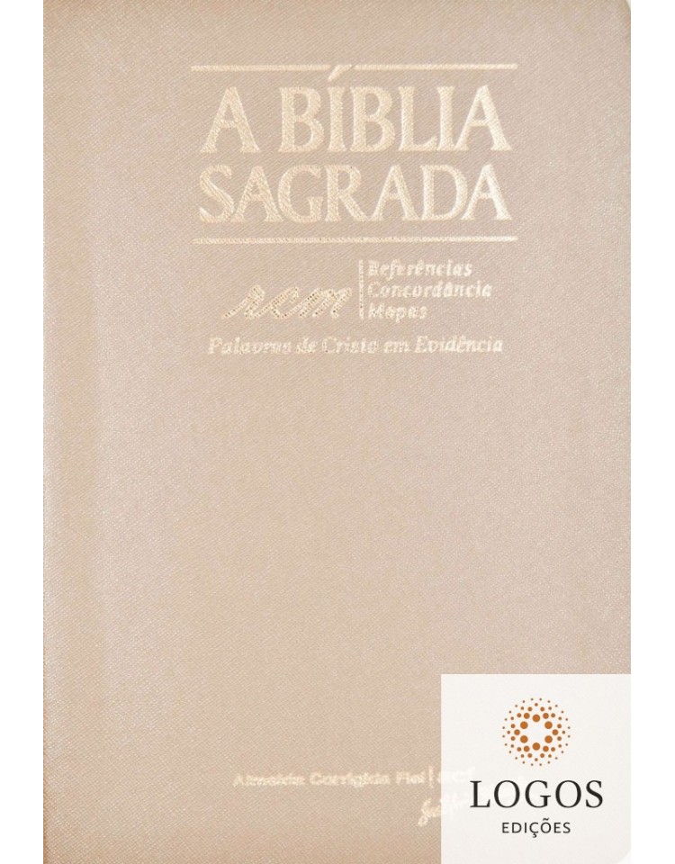 Bíblia Sagrada RCM - ACF - letra gigante - capa PU luxo - Rosa gold com índice digital. 7898572202389