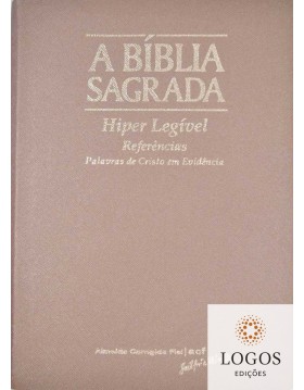 Bíblia Sagrada - ACF - hiper legível com referências - capa PU luxo - Rosa gold. 7898572202495
