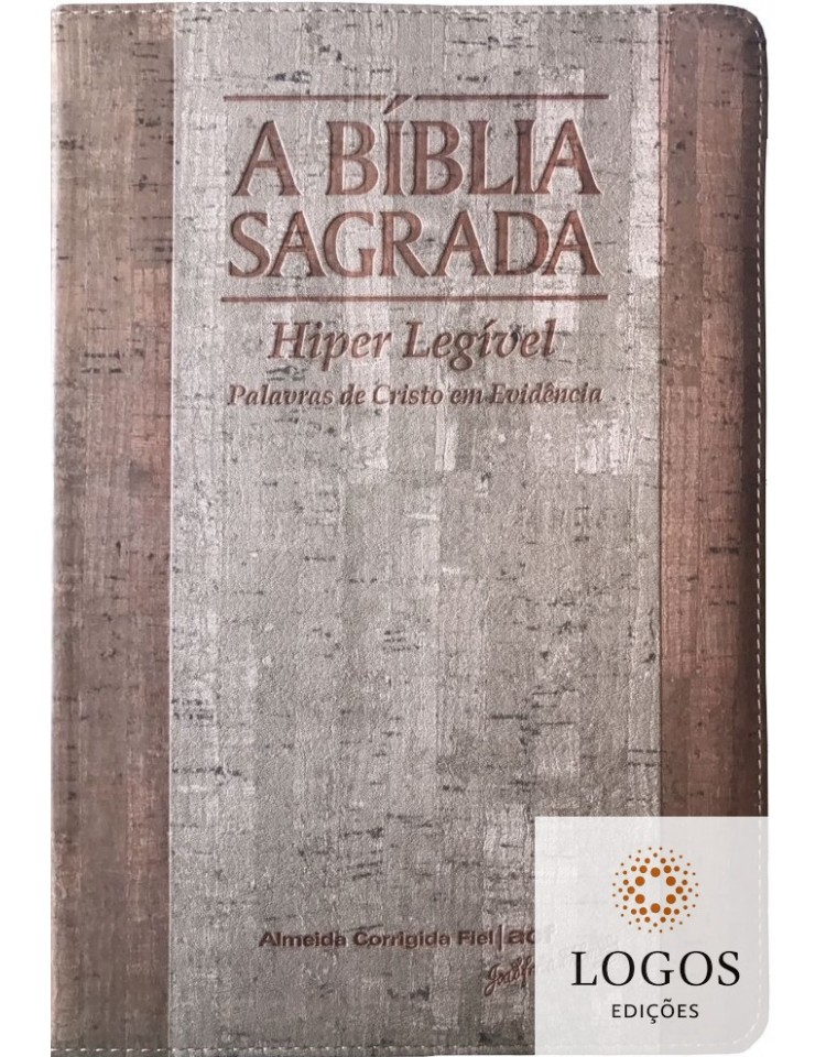 Bíblia Sagrada - ACF - hiper legível com referências - capa PU luxo - cortiça/madeira. 7898572201207