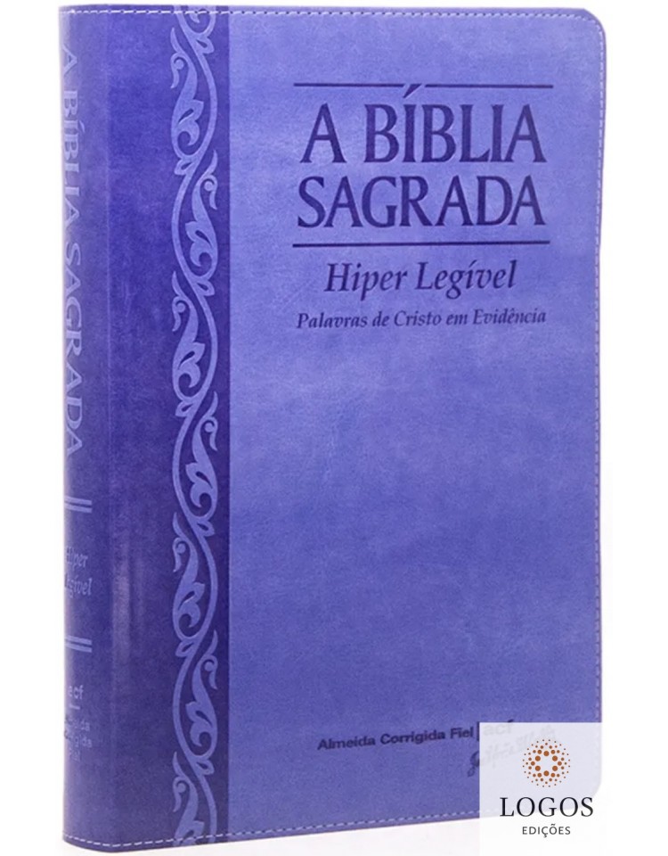 Bíblia Sagrada - ACF - hiper legível com referências - capa PU luxo - uva/lilás. 7898572201214