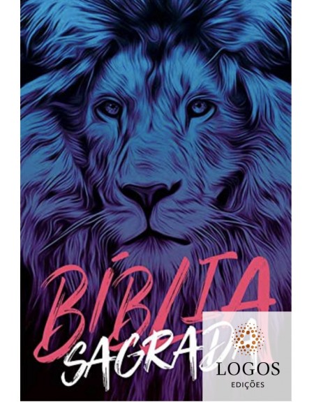 Bíblia Sagrada - NAA - capa dura soft touch - leão azul. 7908249101409