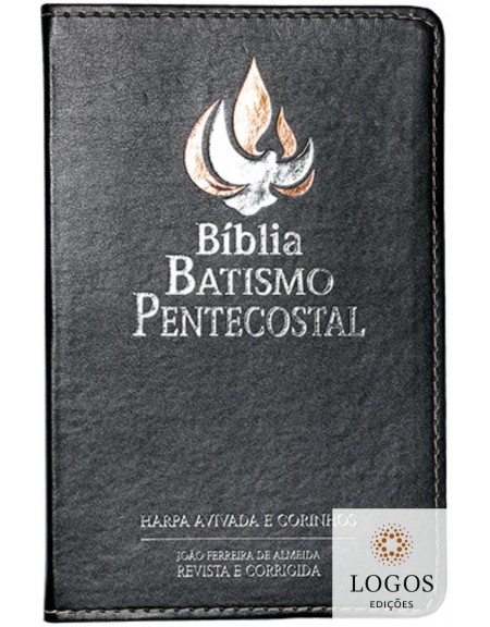 Bíblia Batismo Pentecostal - ARC - harpa avivada e corinhos - preta. 7908084603434