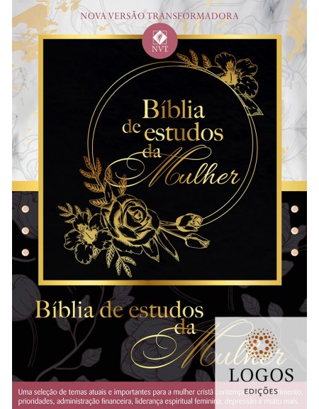 Bíblia de Estudos da Mulher - NVT - capa preta. 9781680436990
