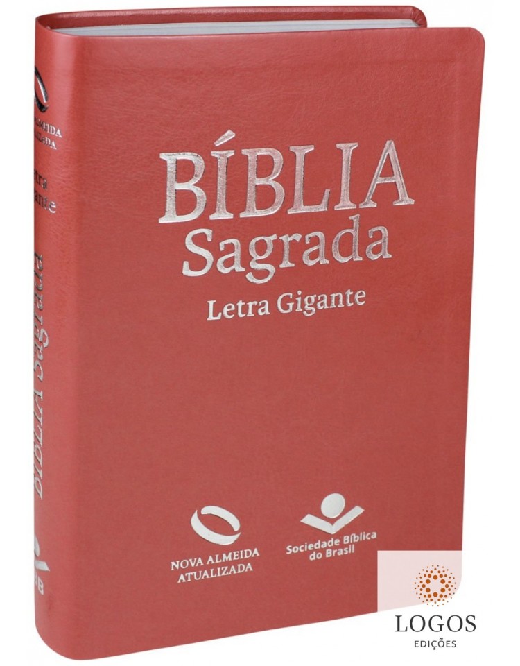 Bíblia Sagrada - NAA - letra gigante com índice digital - capa pêssego. 7899938404621. Nova Almeida Atualizada