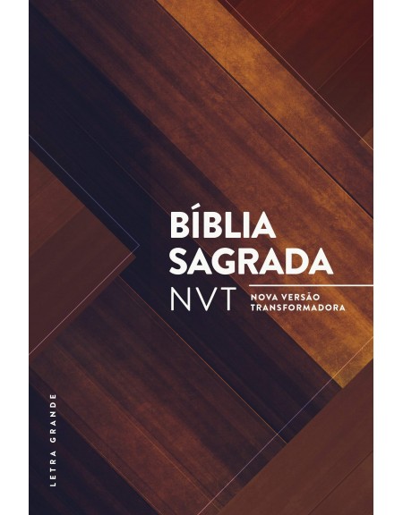 Bíblia Sagrada - NVT - capa dura com letra grande - Madeira triângulos
