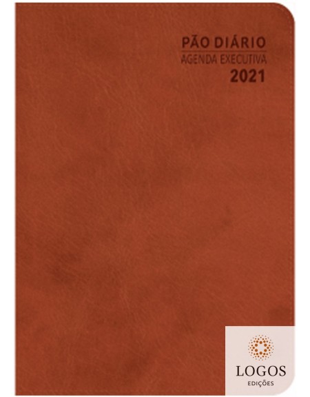 Agenda executiva 2022 - Pão Diário - capa - castanho. 7899981201598