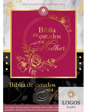 Bíblia de Estudos da Mulher - NVT - capa pink. 9781680436693