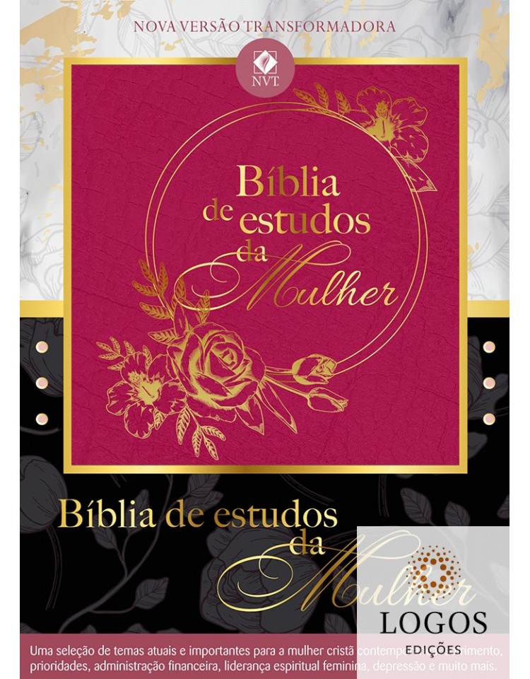 Bíblia de Estudos da Mulher - NVT - capa pink. 9781680436693