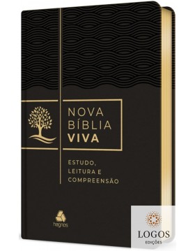 Nova Bíblia Viva - Estudo, leitura e compreensão - preto. 9786586048995