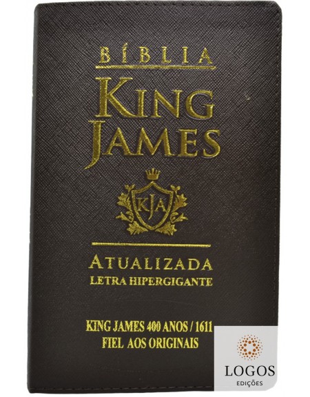 Bíblia King James Atualizada - edição 400 anos - letra hiper gigante - capa castanho. 9786588364499