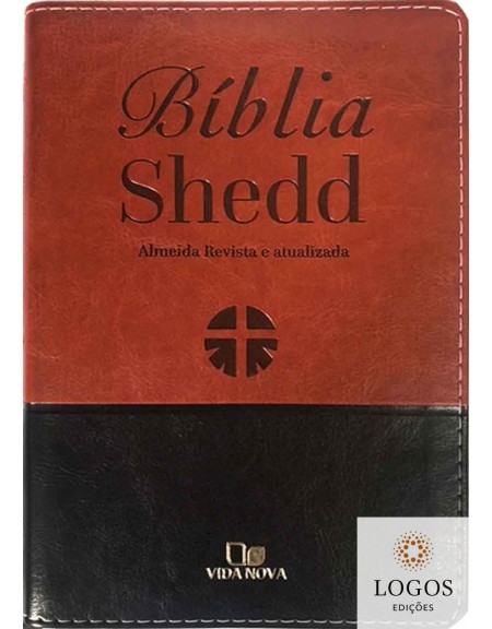 Bíblia Shedd - capa castanho com preto. 7899938413036. Russel Shedd